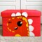 QUOKKA Toy Storage Box for Boys and Girls - 16x12x10 In Dino Toy Chest Organizer for Kids - | Collapsible | Handles | Flip-Top Lids | - Fabric Foldable Bin for Playroom - Nursery Room Organization